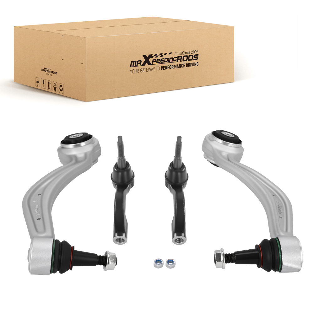 4x Front Lower Control Arms Tie Rods compatible for Cadillac ATS 2013 2014 2015 RWD