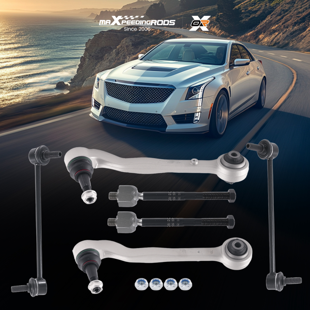 Front Lower Control Arms Sway Bar Links compatible for Cadillac CT4 2020-22 ATS 2013-2019