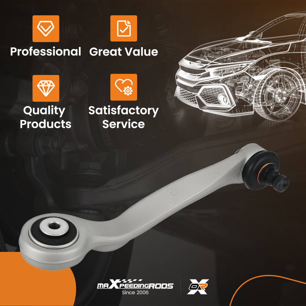 Driver Front Upper Rearward Control Arm compatible for Audi A8 S8 Quattro 2004-2010