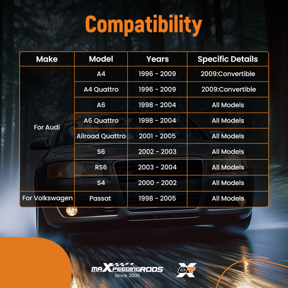 Front Upper Forward Control Arm Assembly compatible for Audi A6/Compatible for VW Passat 98-05 Right Side