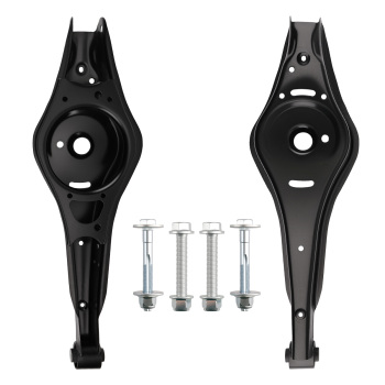 2 BRAZOS DE CONTROL + 2 AMORTIGUADORES TRASEROS compatible para VW GOLF 5 6 CC JETTA compatible para AUDI A3