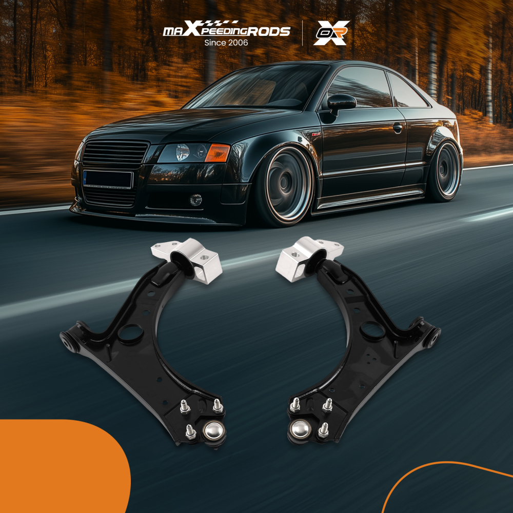 PAIR FRONT LOWER WISHBONE CONTROL ARMS LHRH compatible for VW GOLF MK5 MK6 compatible for AUDI A3 8P compatible for SEAT