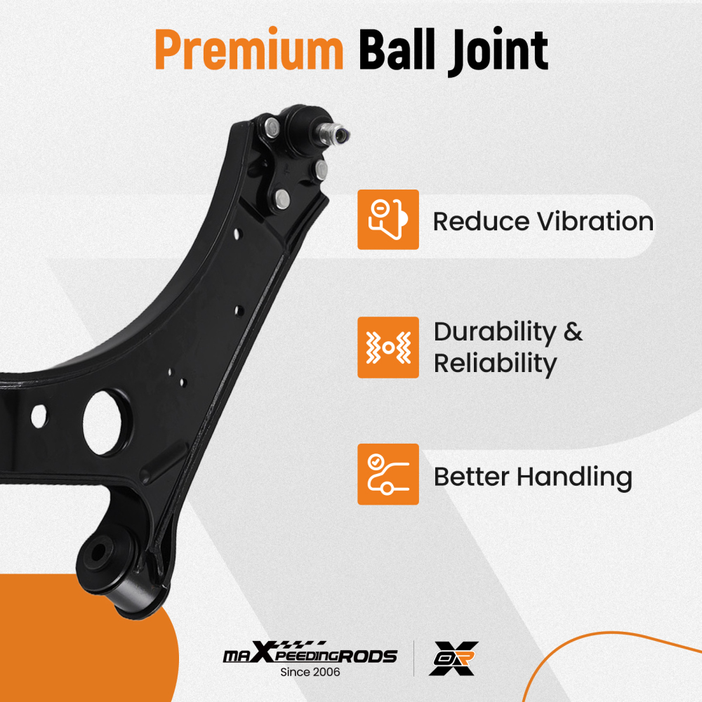PAIR FRONT LOWER WISHBONE CONTROL ARMS LHRH compatible for VW GOLF MK5 MK6 compatible for AUDI A3 8P compatible for SEAT