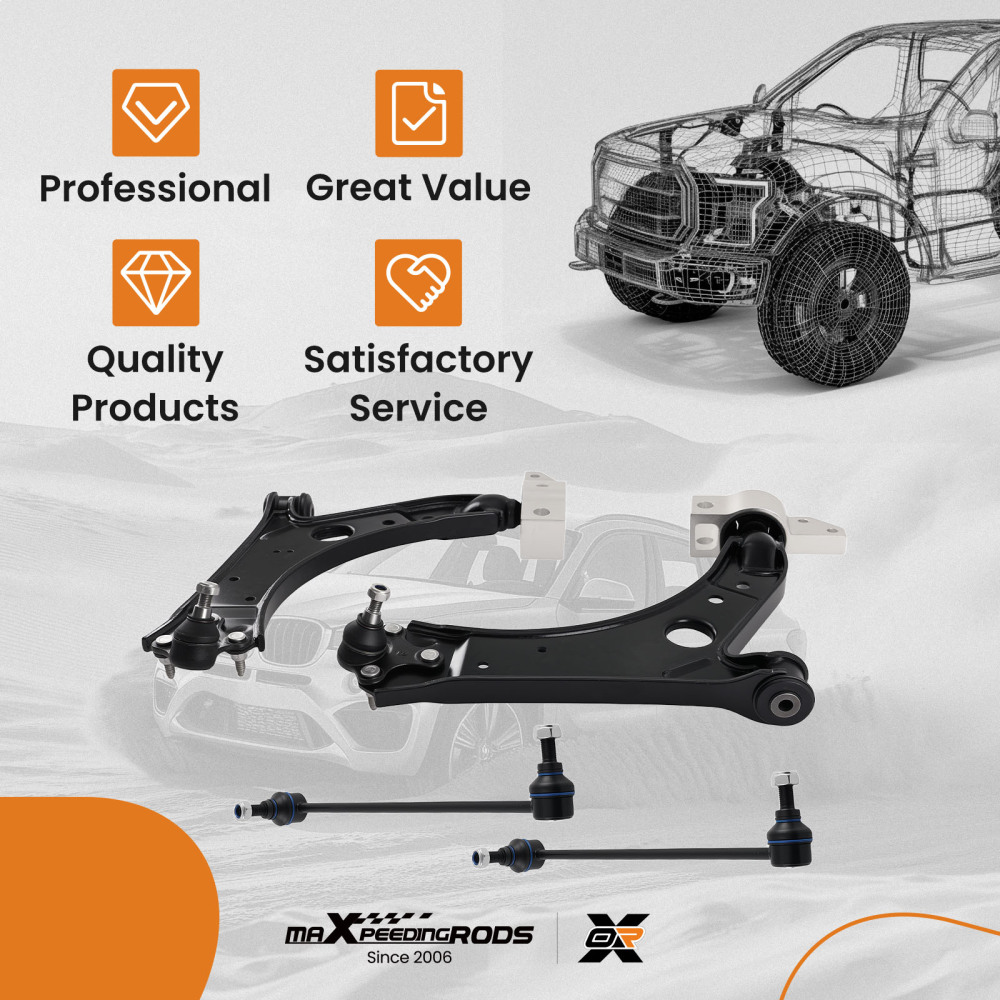 CONTROL ARM WISHBONE FRONT LOWER compatible for AUDI A3 compatible for VW CADDY III compatible for GOLF V VI JETTA TOURAN