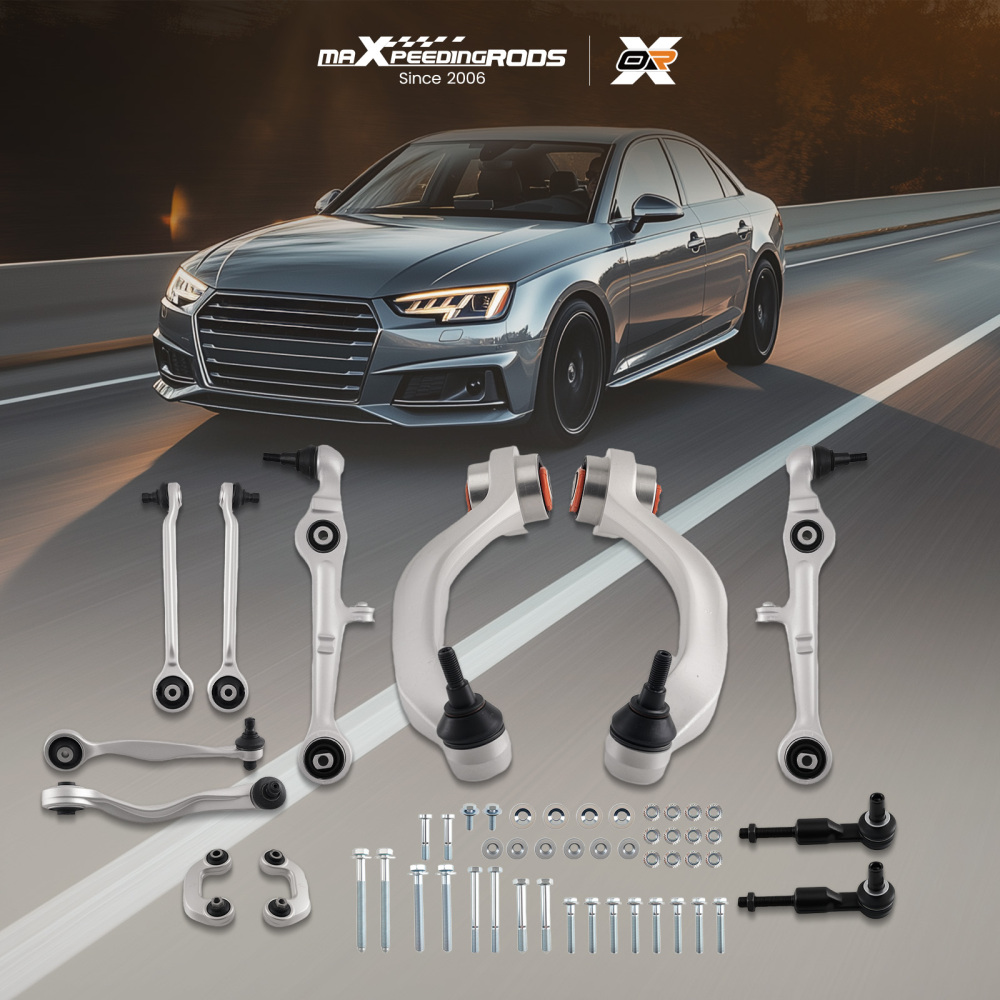 12X WISHBONE CONTROL ARM SUSPENSION SET compatible for AUDI A4 B6 B7 compatible for SEAT EXEO 3R2 3R5 16MM