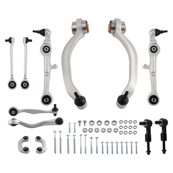 12X WISHBONE CONTROL ARM SUSPENSION SET compatible for AUDI A4 B6 B7 compatible for SEAT EXEO 3R2 3R5 16MM