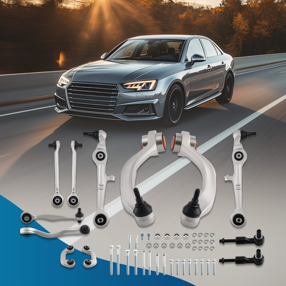 12X WISHBONE CONTROL ARM SUSPENSION SET compatible for AUDI A4 B6 B7 compatible for SEAT EXEO 3R2 3R5 16MM