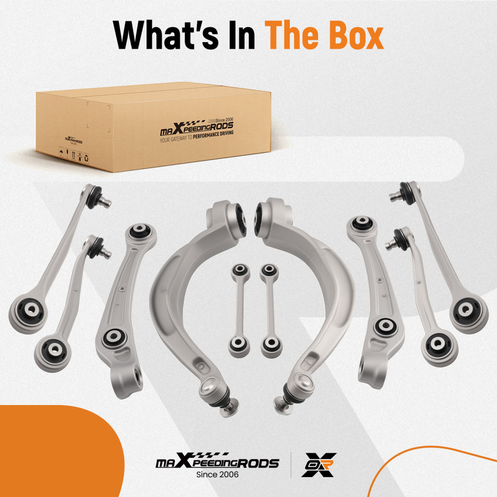 10X FRONT CONTROL ARM WISHBONE compatible for AUDI A6 C7 A7 4G Q5 8R A4 B8 A5 8T 8K0407505F