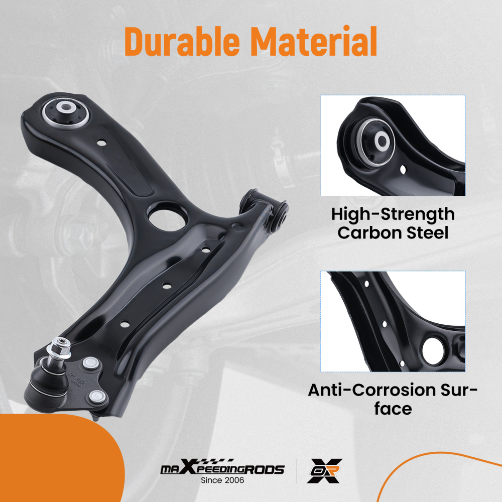 SET DI 4 BRACCI DI CONTROLLO ANTERIORI compatibile per SKODA FABIA MK3 compatibile per AUDI A1 compatibile per SEAT IBIZA compatibile per VW