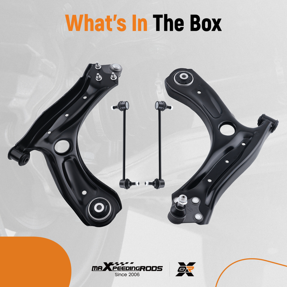 SET DI 4 BRACCI DI CONTROLLO ANTERIORI compatibile per SKODA FABIA MK3 compatibile per AUDI A1 compatibile per SEAT IBIZA compatibile per VW