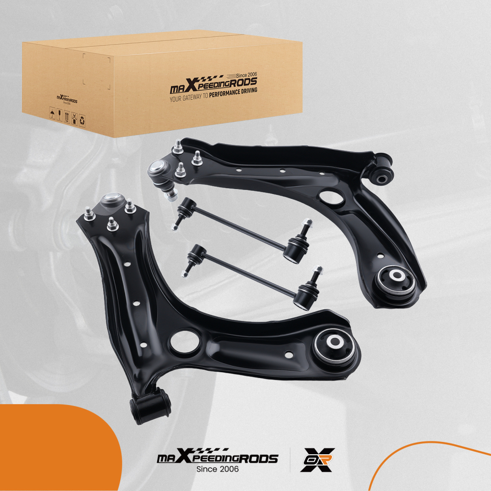 SET DI 4 BRACCI DI CONTROLLO ANTERIORI compatibile per SKODA FABIA MK3 compatibile per AUDI A1 compatibile per SEAT IBIZA compatibile per VW
