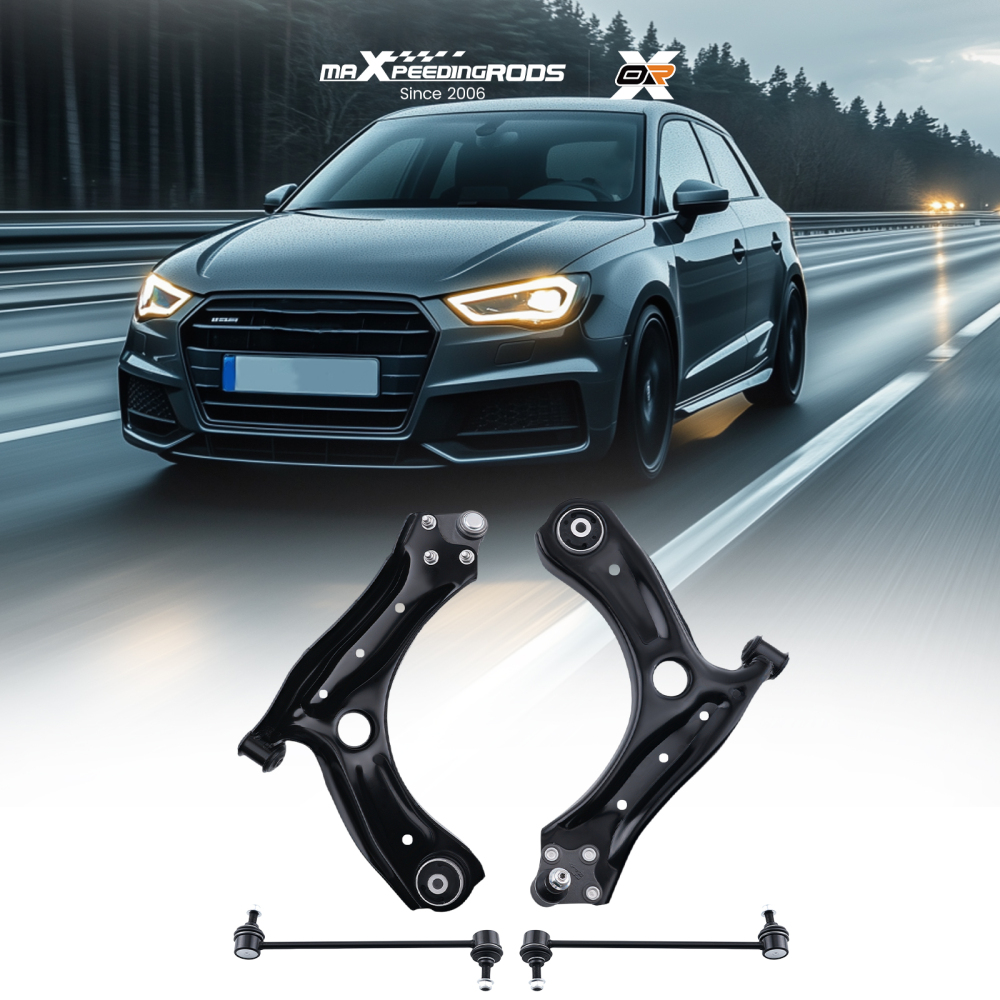 SET DI 4 BRACCI DI CONTROLLO ANTERIORI compatibile per SKODA FABIA MK3 compatibile per AUDI A1 compatibile per SEAT IBIZA compatibile per VW