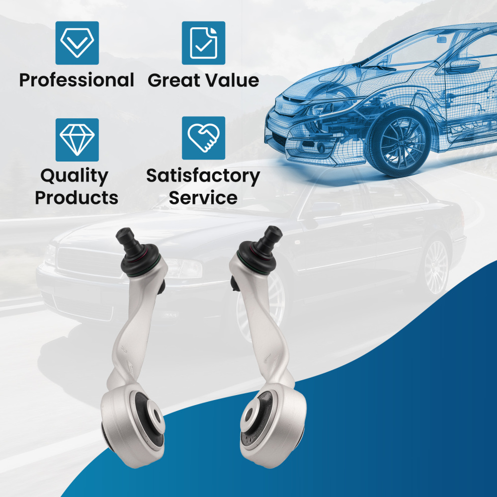 Front Upper Rearward Control Arm compatible for Audi A4 A6 Quattro 1997-2004 K80525 K80526