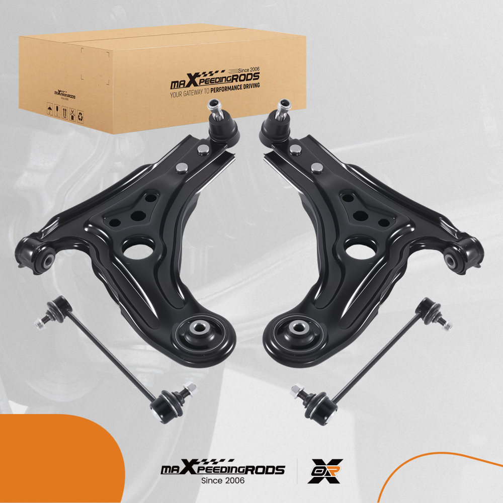 4x Front Lower Control Arms Sway Bar Links for 2004 2005 2006-2011 compatible for Chevy Aveo
