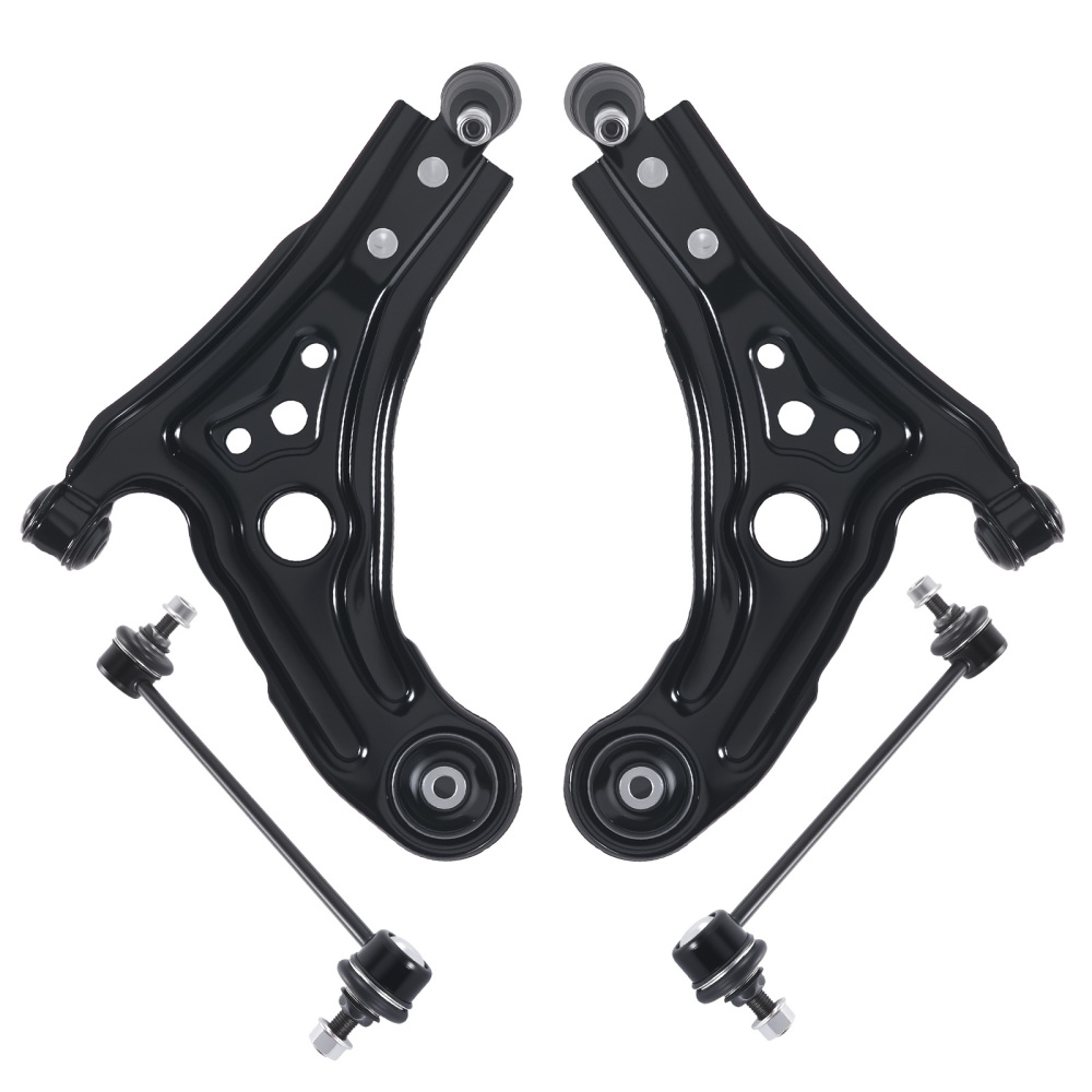 4x Front Lower Control Arms Sway Bar Links for 2004 2005 2006-2011 compatible for Chevy Aveo