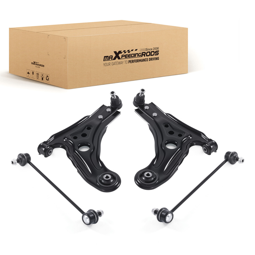 4x Front Lower Control Arms Sway Bar Links for 2004 2005 2006-2011 compatible for Chevy Aveo