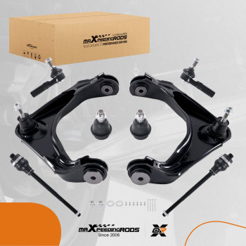 Front Upper Control Arms Tie Rods for 2001-2009 2010 compatible for Chevy Silverado 2500 HD