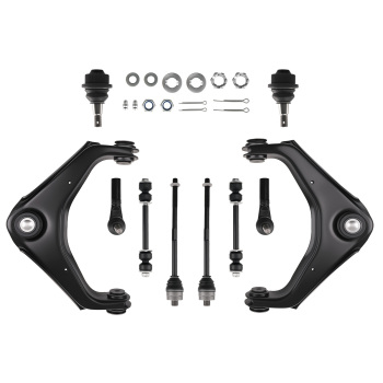 Front Upper Control Arms Sway Bar Tie Rods compatible for Chevy Silverado Sierra 2500 HD