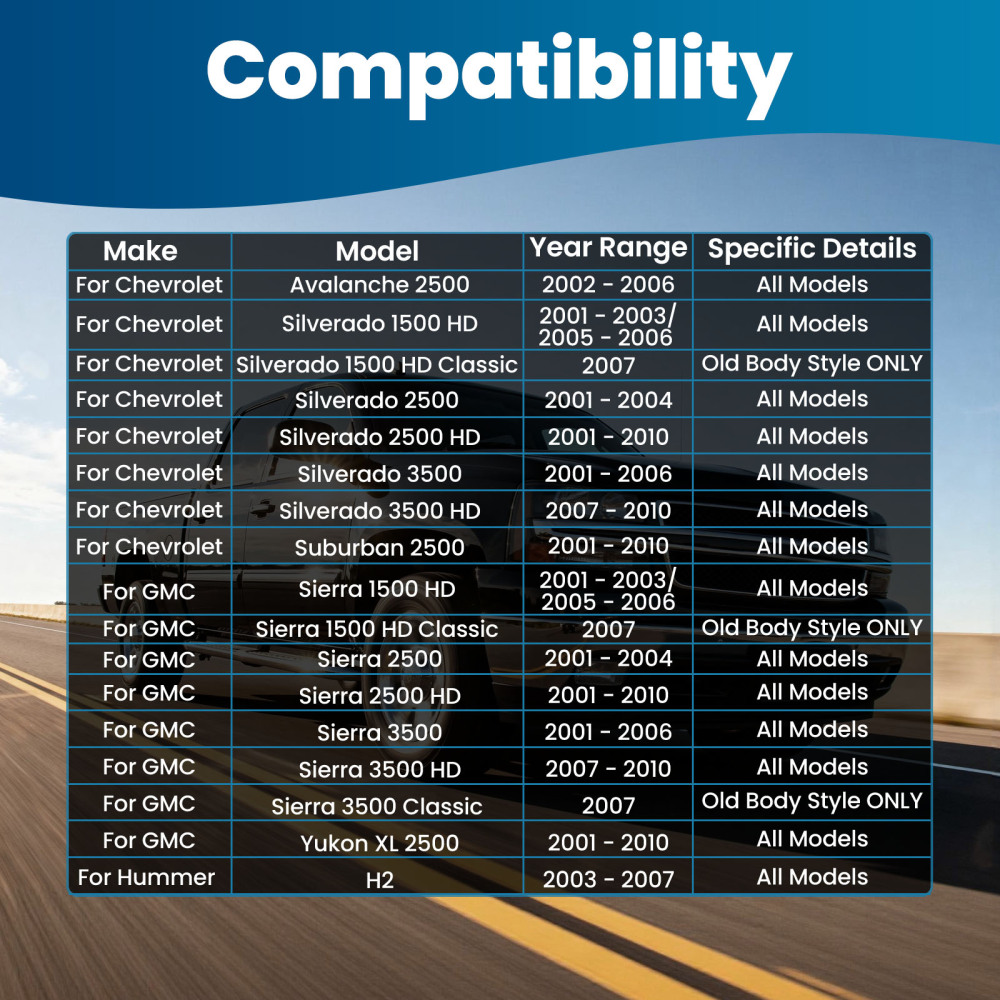 Front Upper Control Arms Sway Bar Tie Rods compatible for Chevy Silverado Sierra 2500 HD