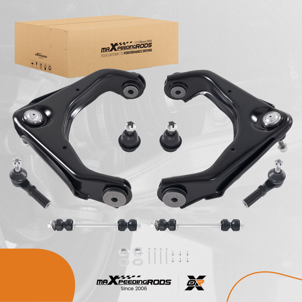 Front Upper Control Arms Sway Bar for 2001-2010 compatible for Chevy Silverado Sierra 2500 HD