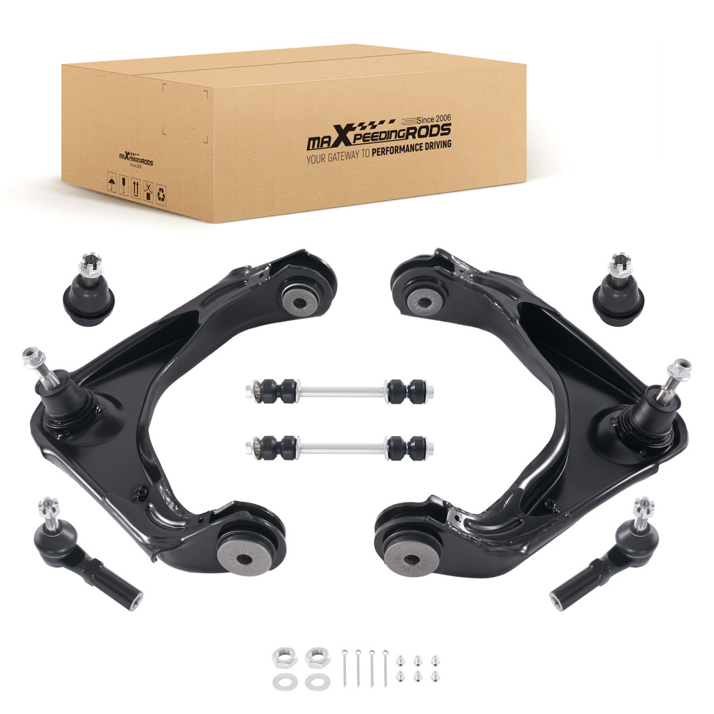 Front Upper Control Arms Sway Bar for 2001-2010 compatible for Chevy Silverado Sierra 2500 HD