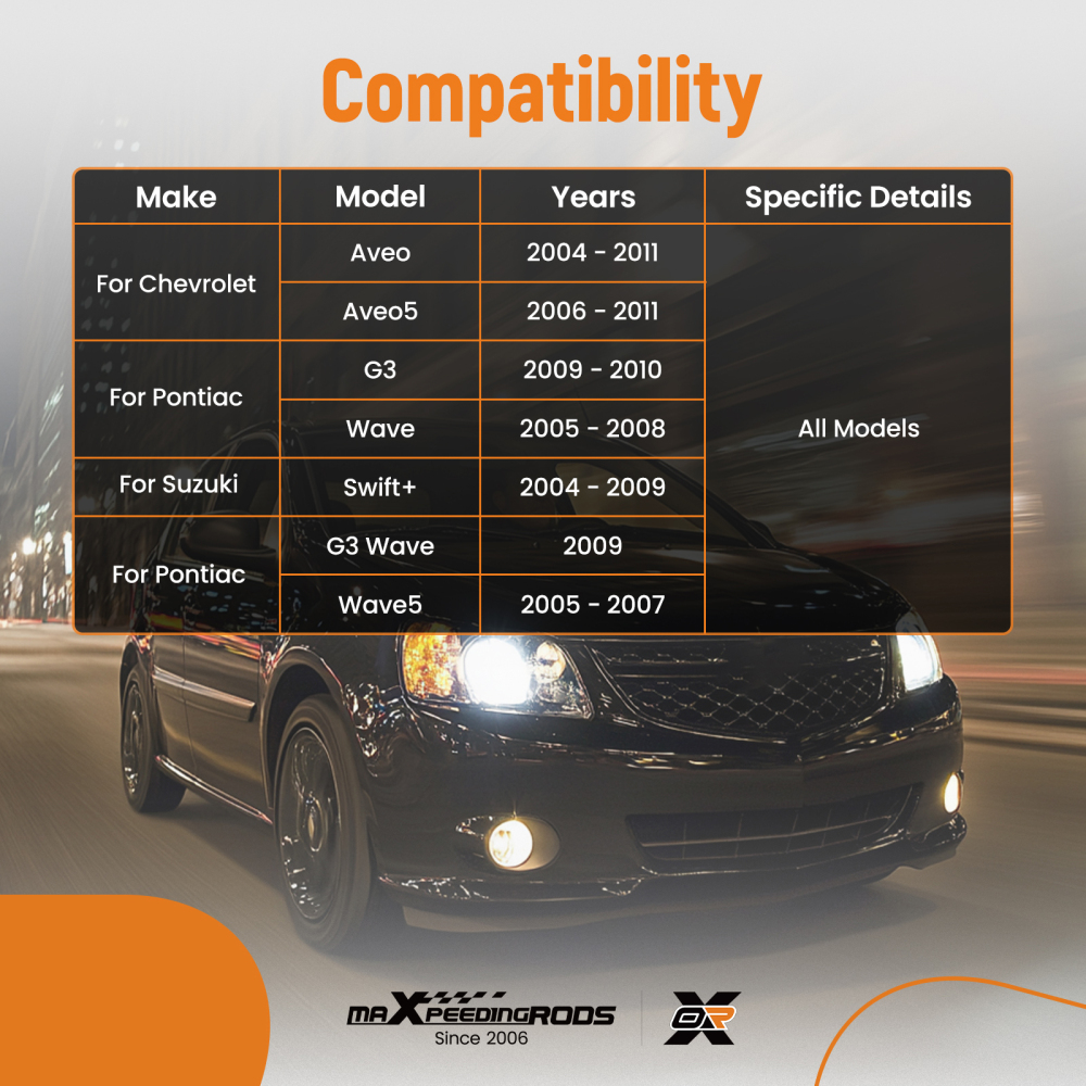 10x Front Lower Control Arms Tie Rods Sway Bar for 2004-2011 compatible for Chevy Aveo Aveo5