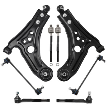 8pcs Front Lower Control Arm Sway Bar Tie Rod Kit for 2004-2011 compatible for Chevrolet Aveo