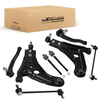 8pcs Front Lower Control Arm Sway Bar Tie Rod Kit for 2004-2011 compatible for Chevrolet Aveo