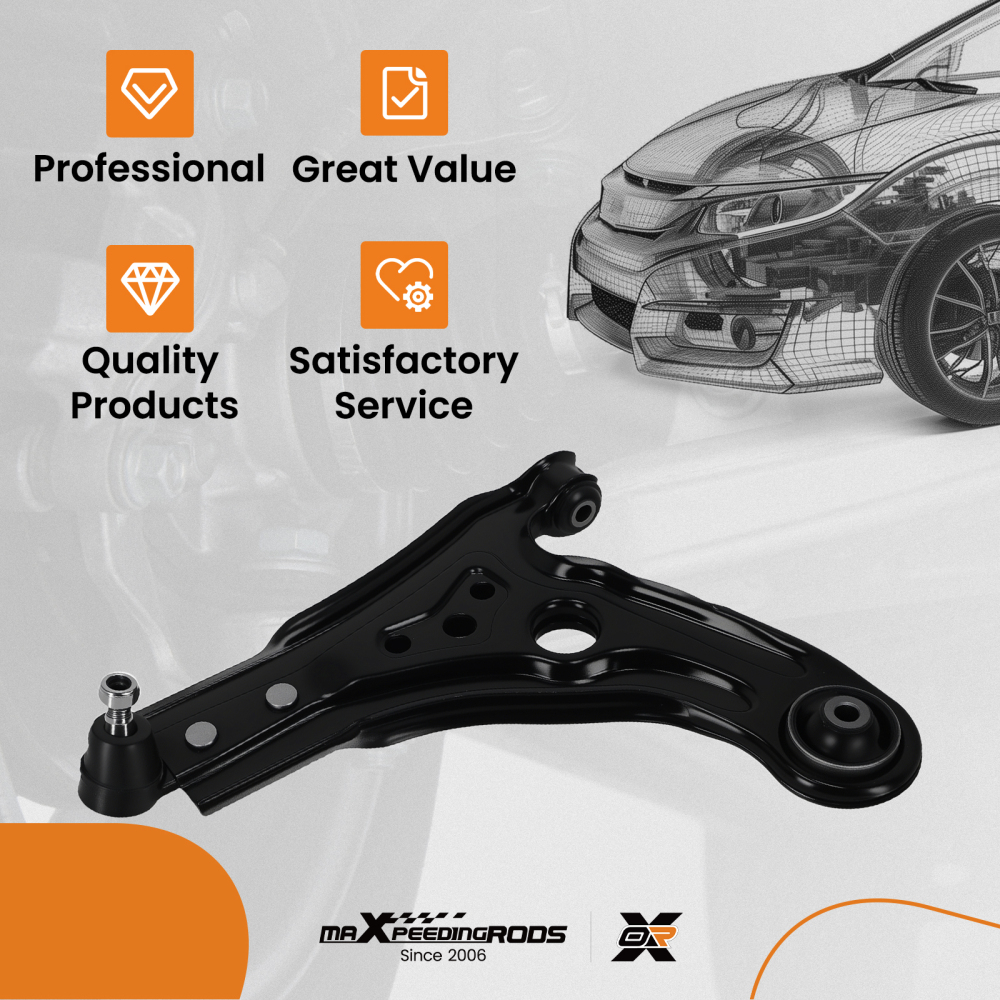Front Left Lower Control Arm for 2004 2005 2006-2011 compatible for Chevy Aveo / Aveo5
