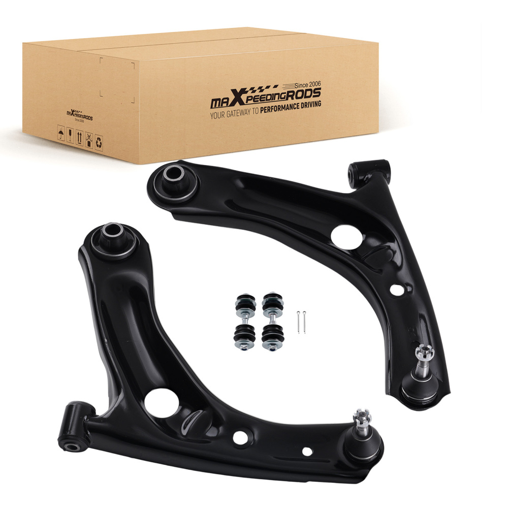 Front Lower Wishbones Control Arms Drop Links compatible for Peugeot 107 compatible for Toyota Aygo 05-15