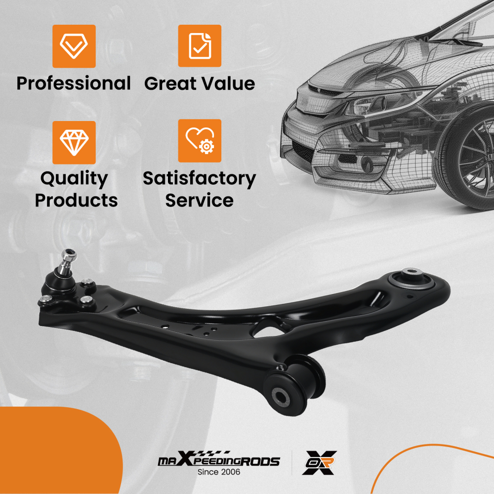 Compatible for FWD Front Right Lower Suspension Control Arm compatible for Volkswagen Beetle Passat