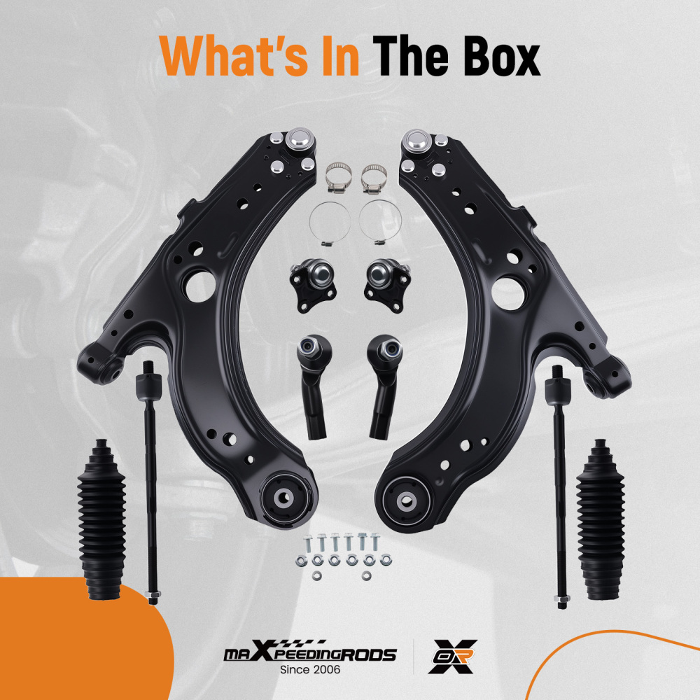 10x Front Lower Control Arm Ball Joint Assembly compatible for Volkswagen Jetta compatible for Golf 99-05