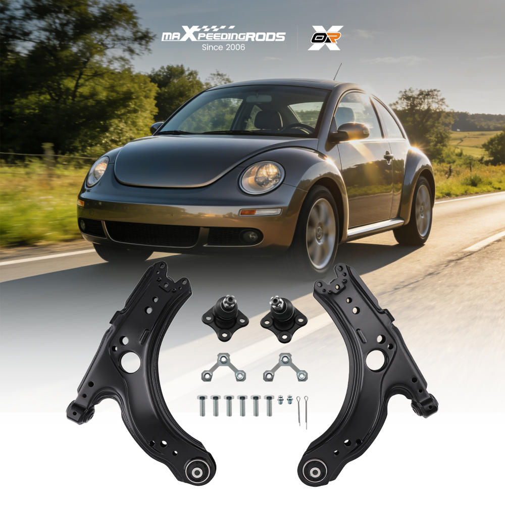 4X Front Lower Control Arm Ball Joint Assembly compatible for VW Beetle compatible for Golf Jetta 99-06