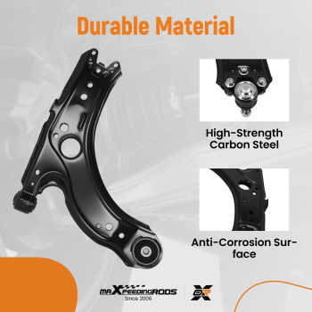 Front Lower Control Arm Passenger Side w/Ball Joint compatible for VW Beetle compatible for Golf Jetta