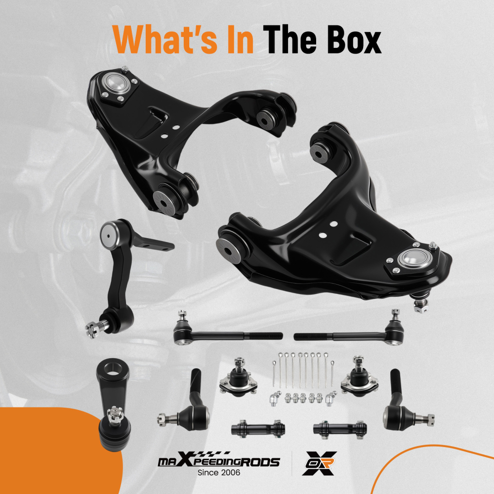 12x Front Upper Control Arms w/ Ball Joint compatible for Chevy Blazer S10 compatible for GMC Jimmy Sonoma