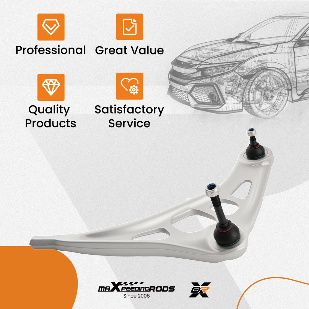 1PCS CONTROL ARM WISHBONE SUSPENSION FRONT AXLE LEFT compatible for BMW 3 SERIES E46 Z4 E85