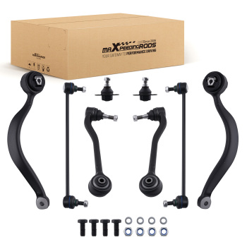 SET DI 8 BRACCI DI CONTROLLO W/ BULLONI ANTERIORI SINISTRO+DESTRO compatibile per BMW X5 E53
