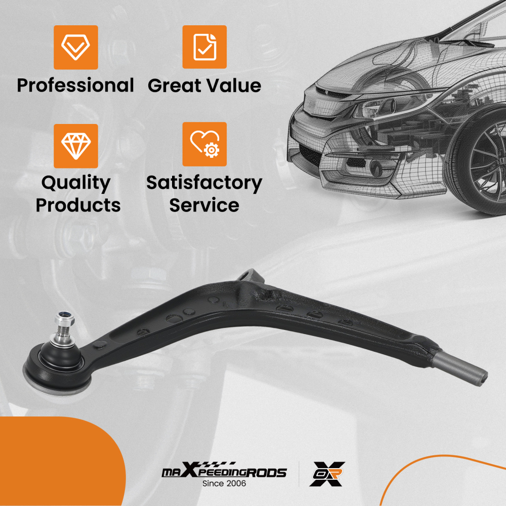 Front Driver Side Lower Control Arm compatible for BMW 330xi 2001 2002 2003 2004 2005