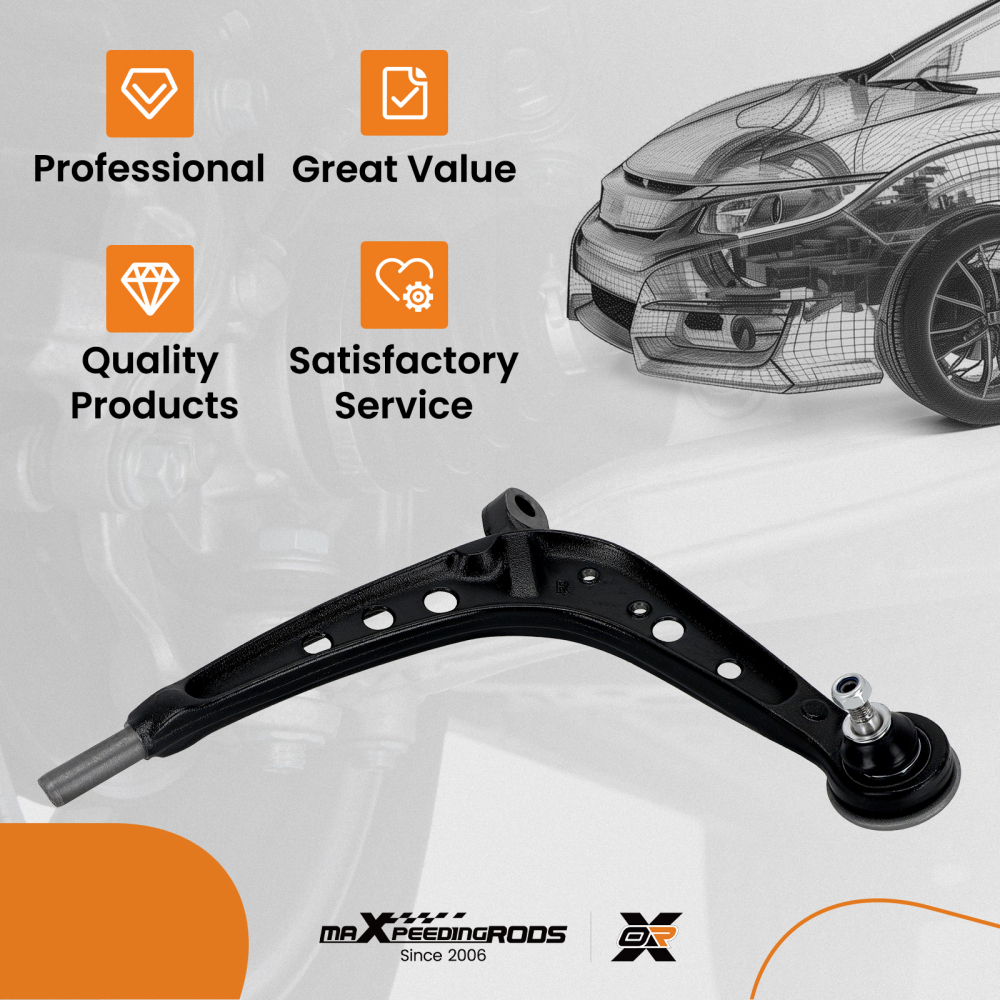 Front Lower Right Side Control Arm w/Ball Joint for 2001-2005 compatible for BMW 325xi 330xi