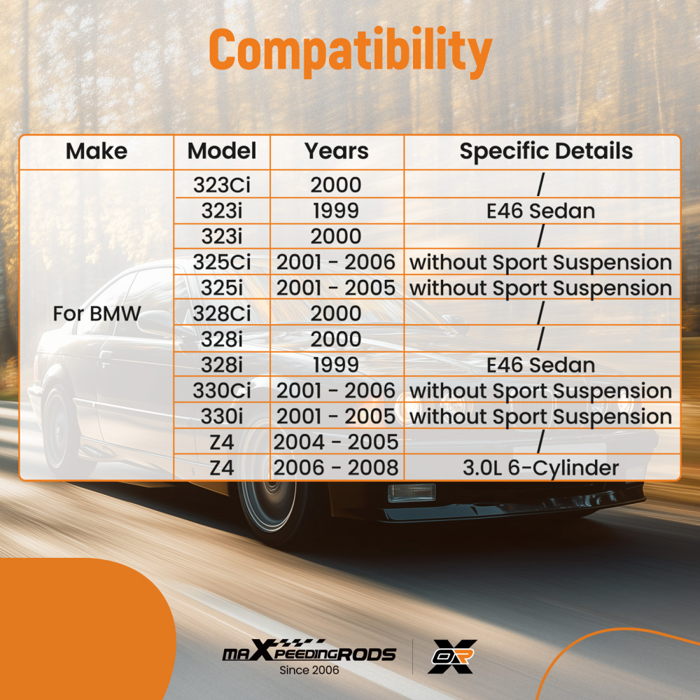 Front Lower Control Arm Tie Rod Sway Bar Link compatible for BMW 323Ci 325Ci 328Ci 330Ci Z4