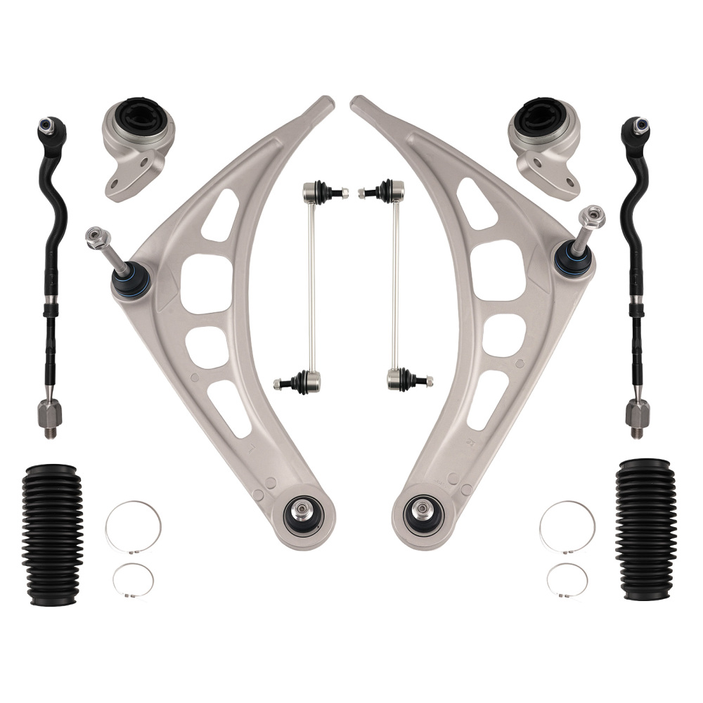 Front Rear Control Arm Assembly compatible for BMW 3-Series E46 Z4 w/ Ball Joints Tie Rod