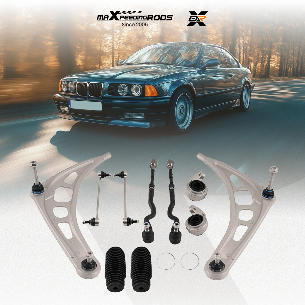 Front Rear Control Arm Assembly compatible for BMW 3-Series E46 Z4 w/ Ball Joints Tie Rod