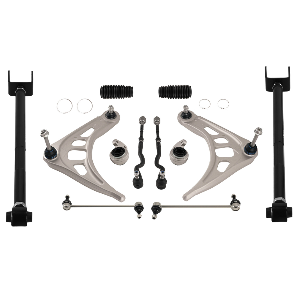 Front Rear Control Arm Assembly compatible for BMW 3-Series E46 Z4 w/ Ball Joints Tie Rod