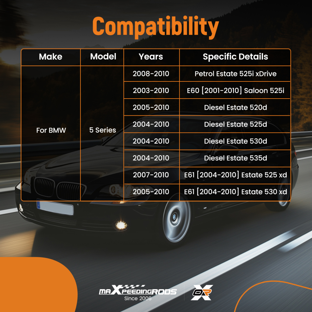 16X FRONT REAR SUSPENSION WISHBONES TRACK CONTROL ARMS compatible for BMW 5 SERIES E60 E61