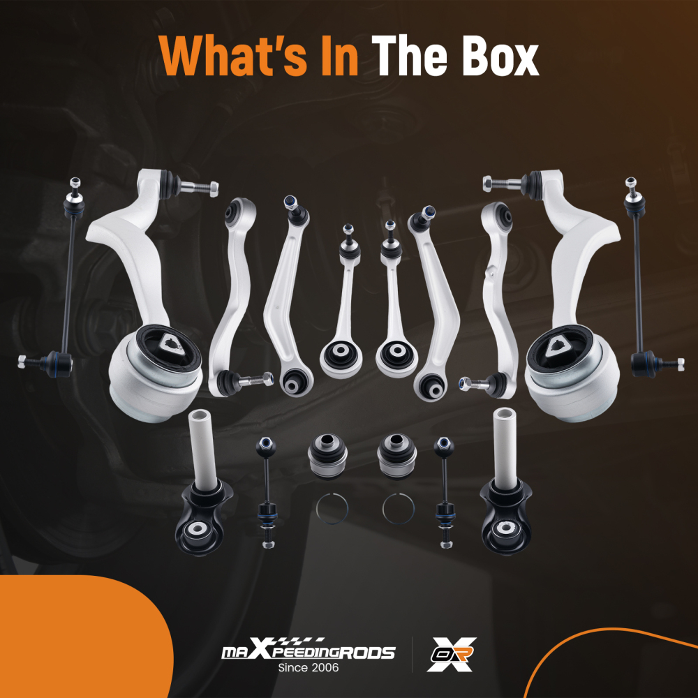 16X FRONT REAR SUSPENSION WISHBONES TRACK CONTROL ARMS compatible for BMW 5 SERIES E60 E61