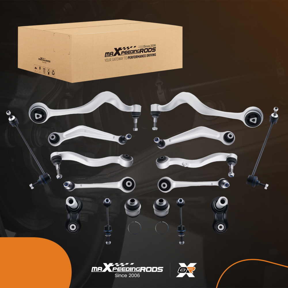 16X FRONT REAR SUSPENSION WISHBONES TRACK CONTROL ARMS compatible for BMW 5 SERIES E60 E61