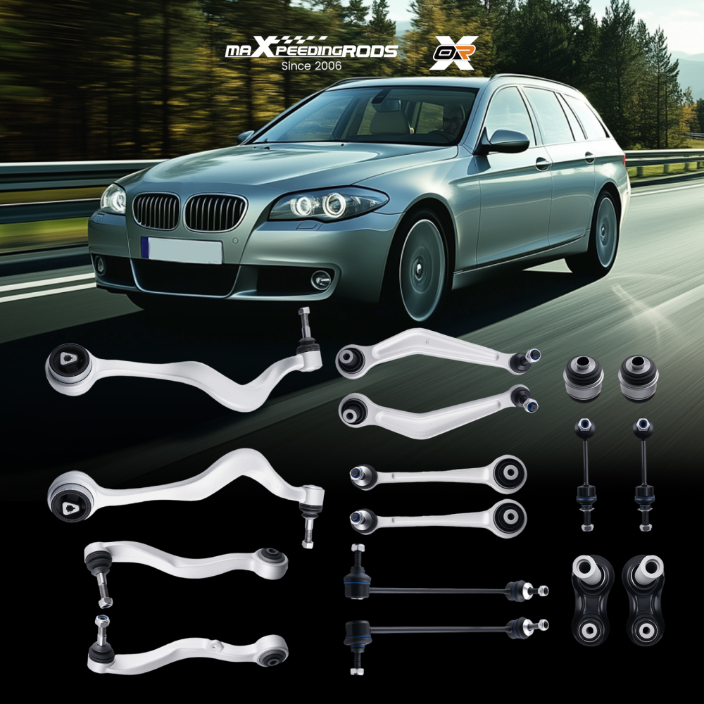 16X FRONT REAR SUSPENSION WISHBONES TRACK CONTROL ARMS compatible for BMW 5 SERIES E60 E61