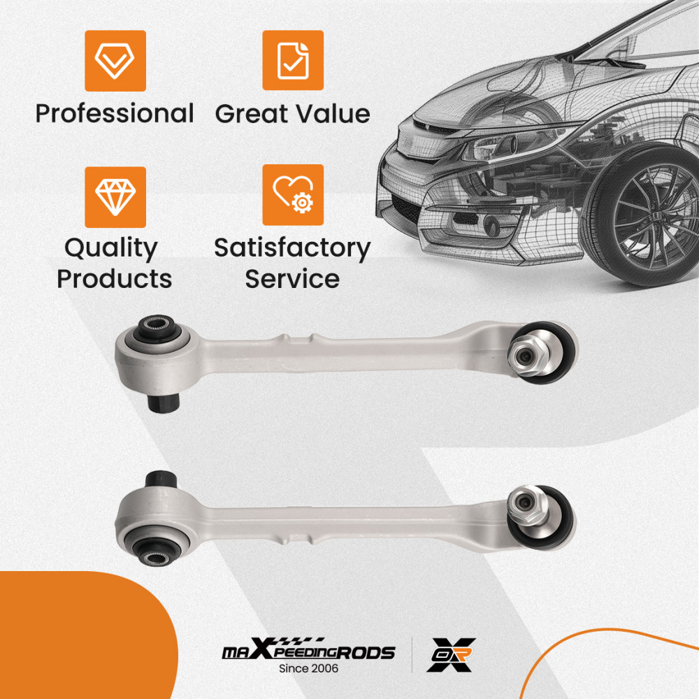 Front Lower Rearward Control Arms w/ Ball Joints compatible for BMW 328i 325i 335i 330i X1