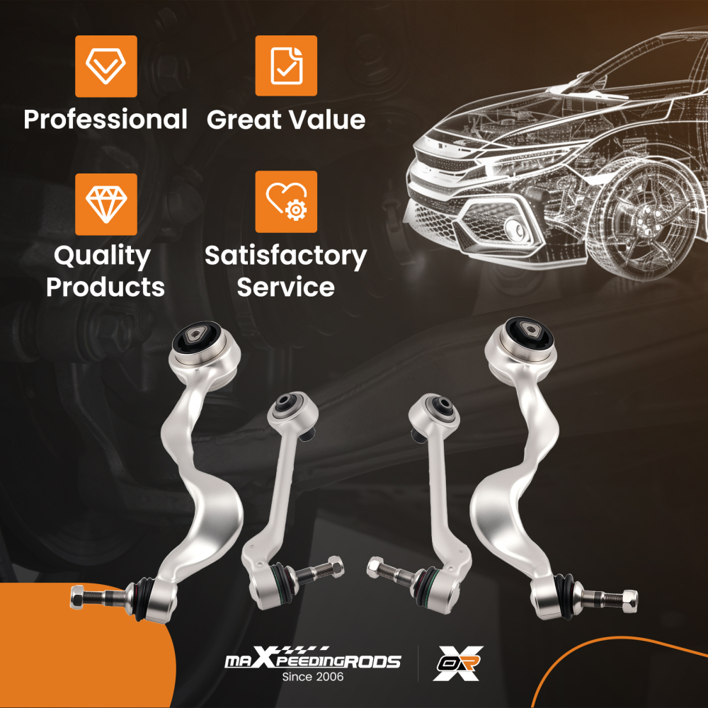 Front Lower ForwardRearward Control Arms Kits compatible for BMW 1 3 Series E90 E82