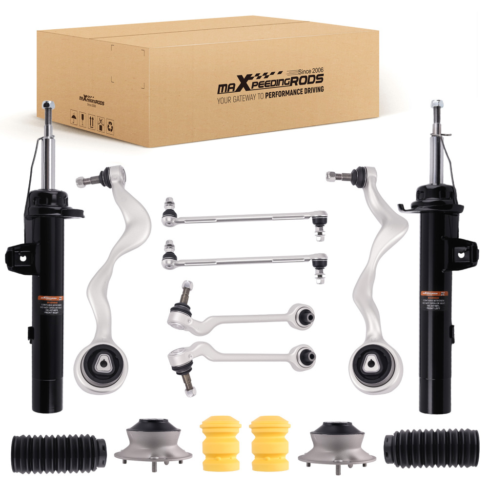 6X BRAS DE SUSPENSION + 2X AMORTISSEURS AVANT LH+RH compatible pour BMW 128I 135I 2008-2013